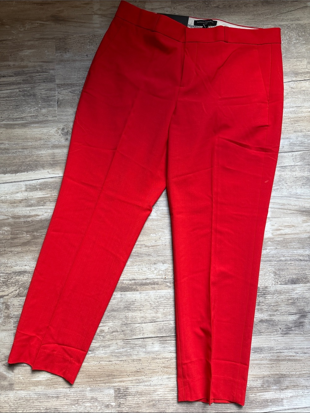 Banana Republic Red Cropped Ankle Pants